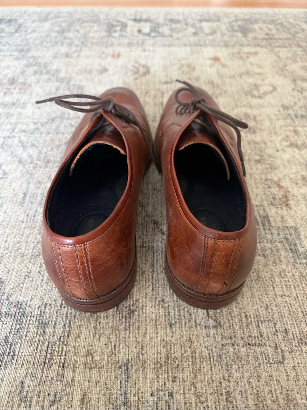 Cole Haan Men's Chestnut Brown Leather Derby Oxfords